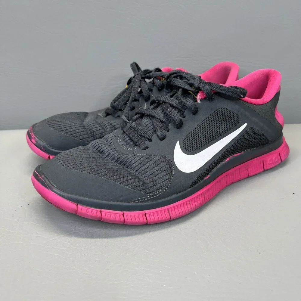 Nike Free V3 Livestrong 586296 Gray Pink Running Shoes Womens 9
